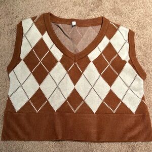 Brown Argyle Sweater Vest